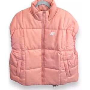 Nike Sportswear Classic Women Sz XXL Puffer Pink Vest Therma-FIT Oversized
